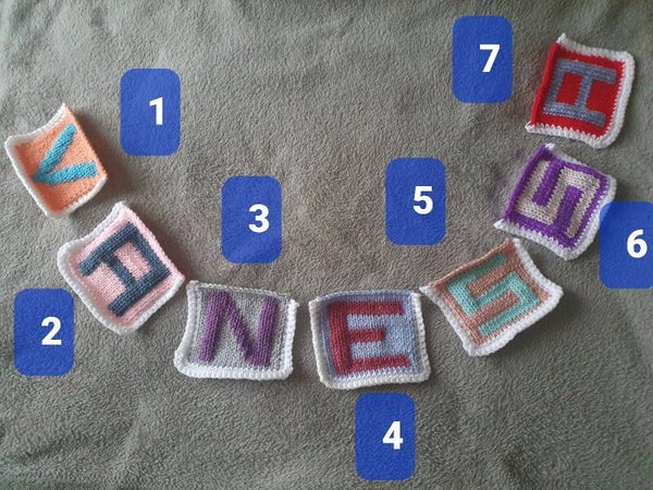 Lettre "VANESSA" pour decoration murale
