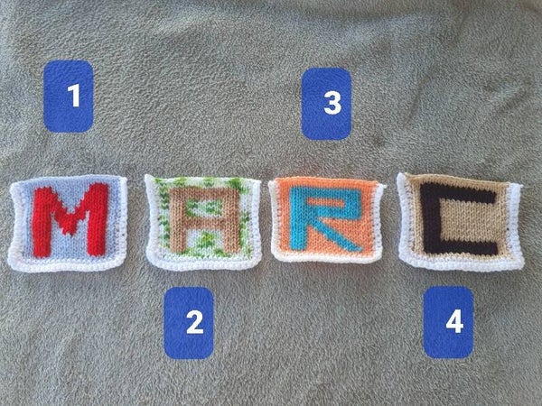 Lettre "MARC" pour decoration murale