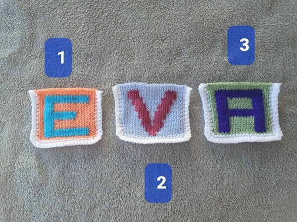Lettre "EVA" pour decoration murale