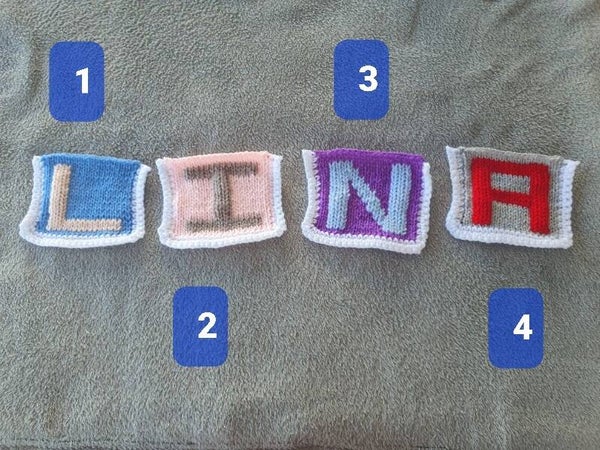 Lettre "LINA" pour decoration murale