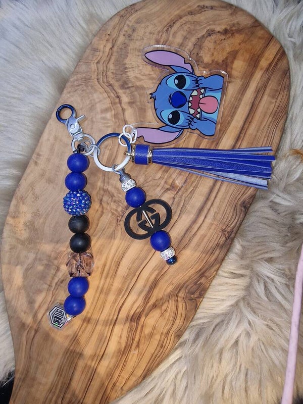 Tassenhanger Dark blue stitch