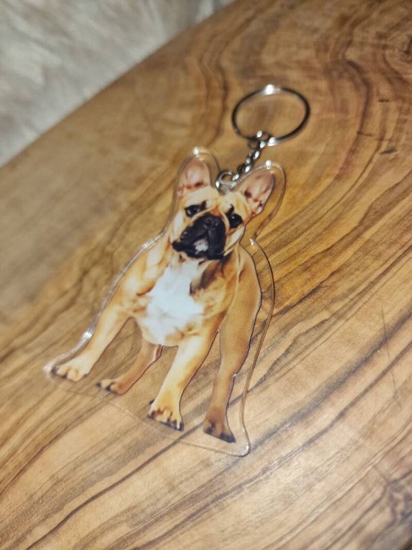 Honden sleutelhanger Frenchie Brown
