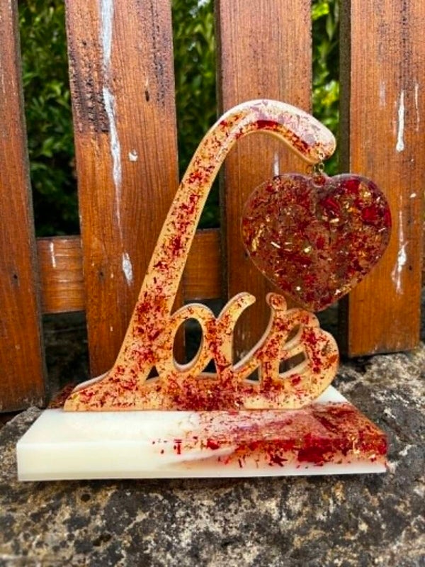 Love avec suspension coeur
