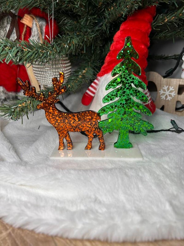 Cerf + sapin