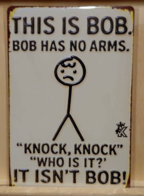Metaalbordje Bob