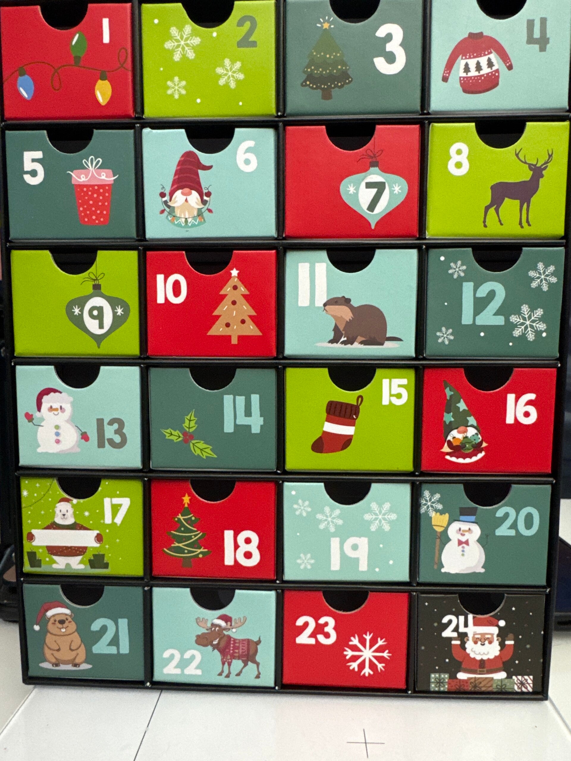 advent calendar pre filled Christmas candy over a pound of candy