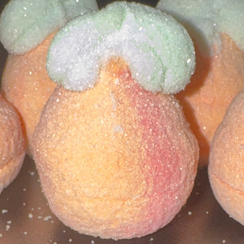 Peach filled marshmallow