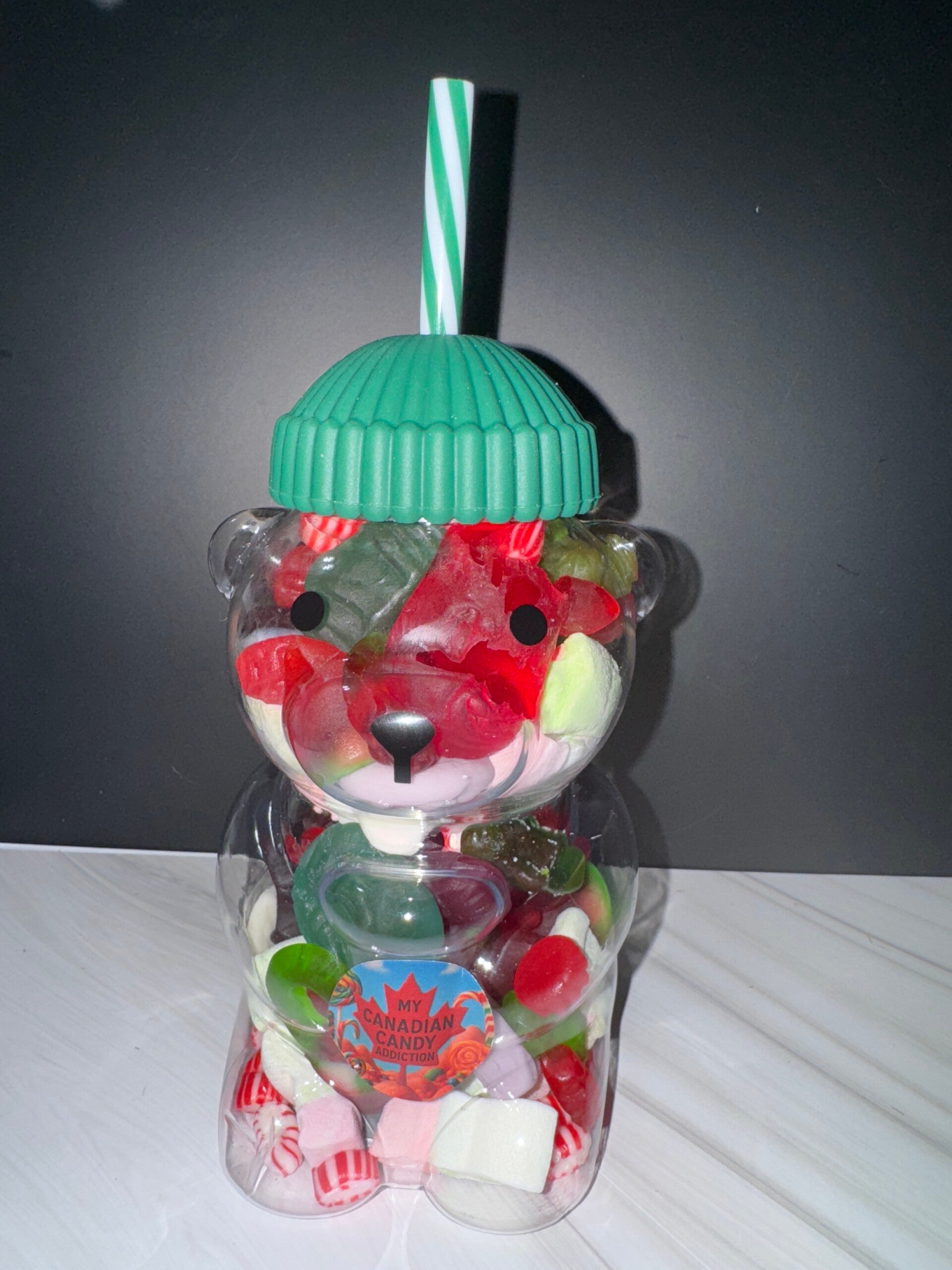 Bearista dupe cup filled with candy (pre-filled with Christmas candy )