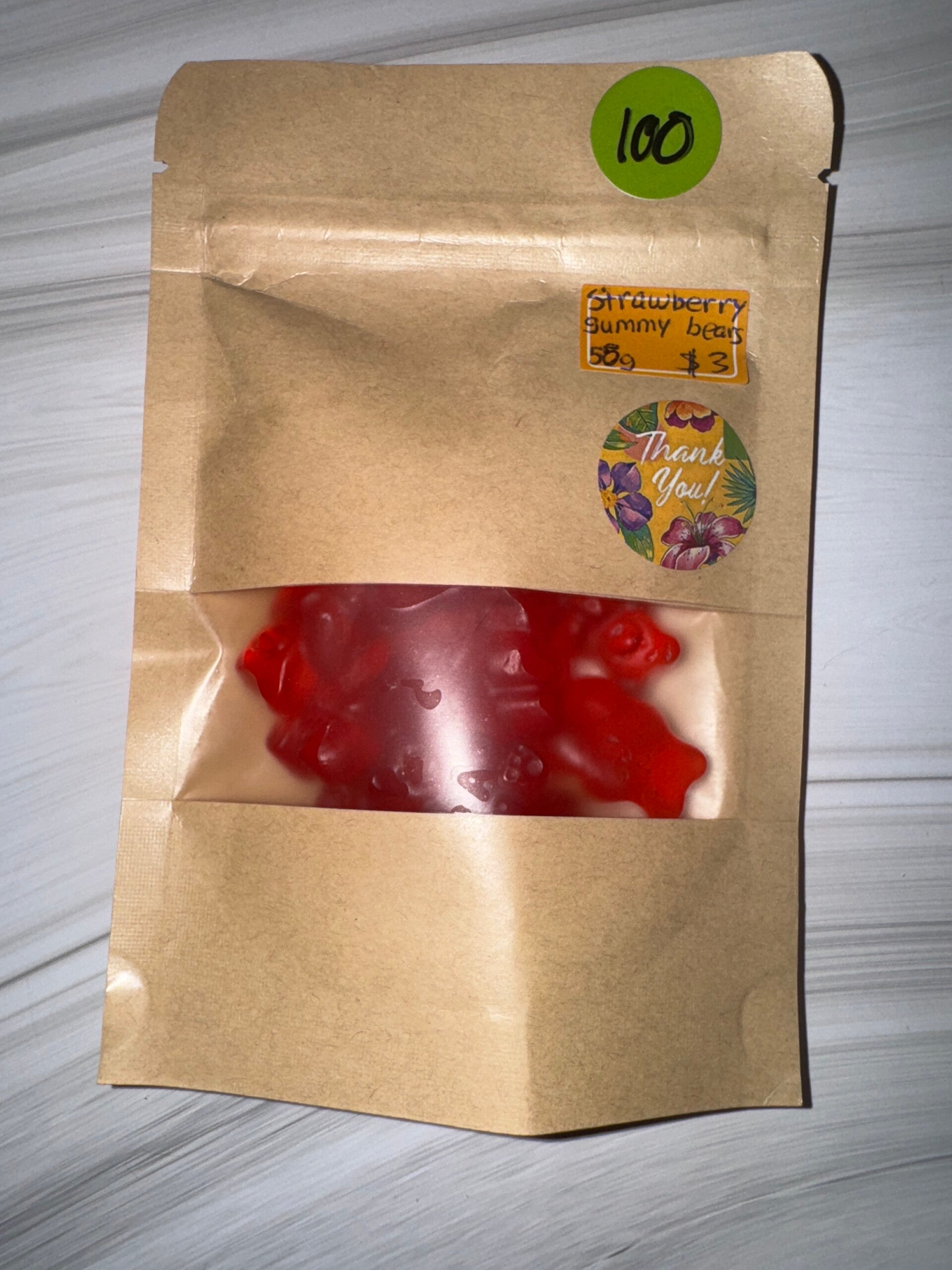 Strawberry gummy bears