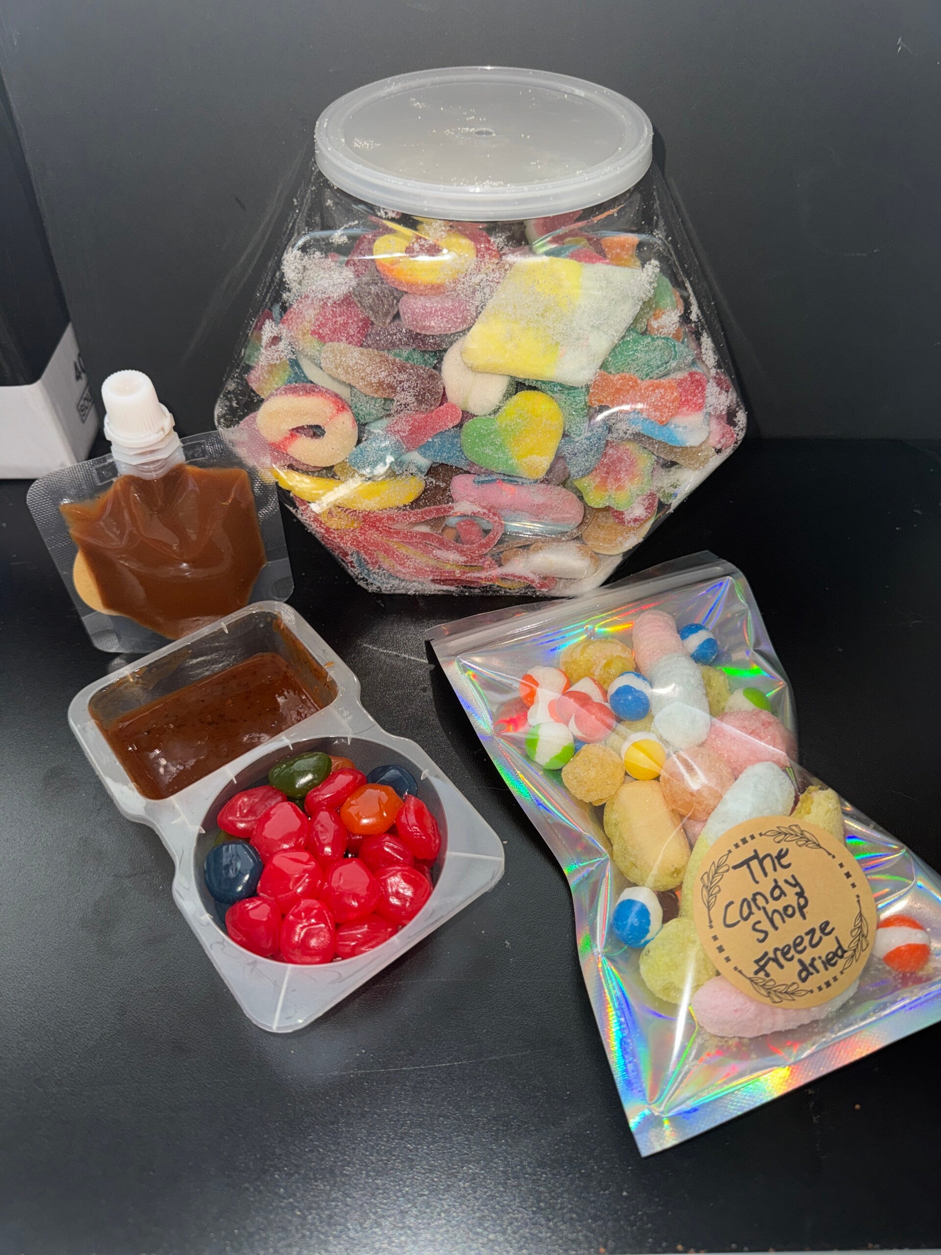 Pucker up Candy shop  5 lb sour bucket/ freeze dried / chamoy