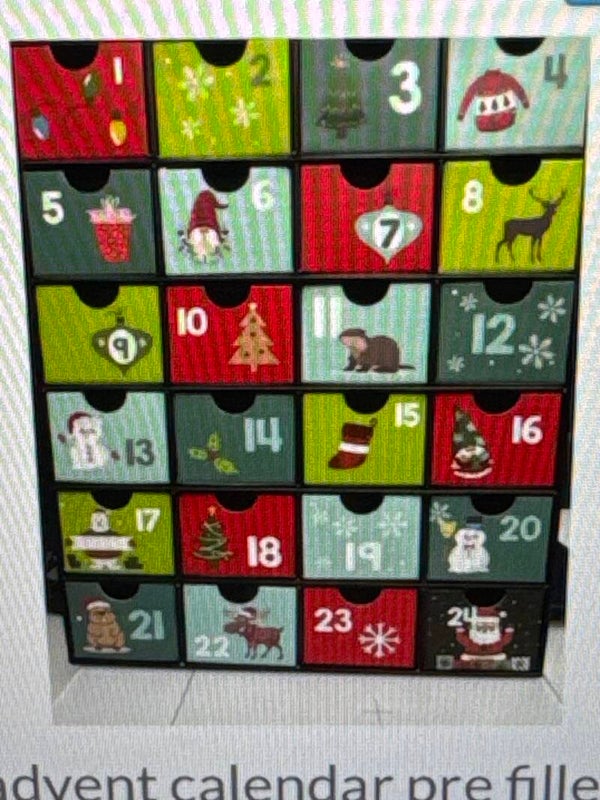 Advent calendar  pre filled with Christmas candy over 1 lb of candy