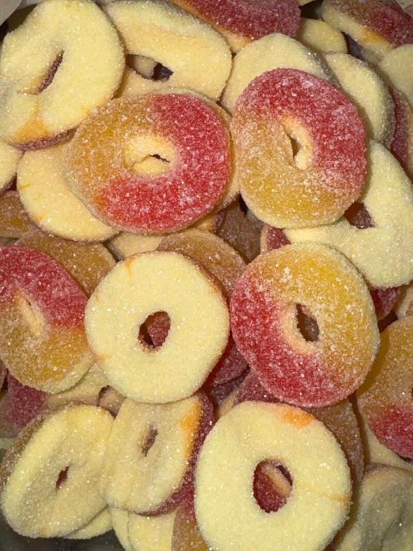 Sour peach rings ( HALAL)