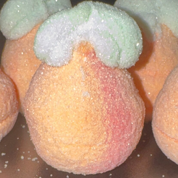 Peach filled marshmallow