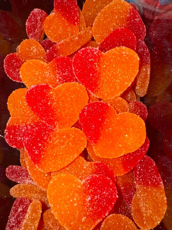 Peach hearts