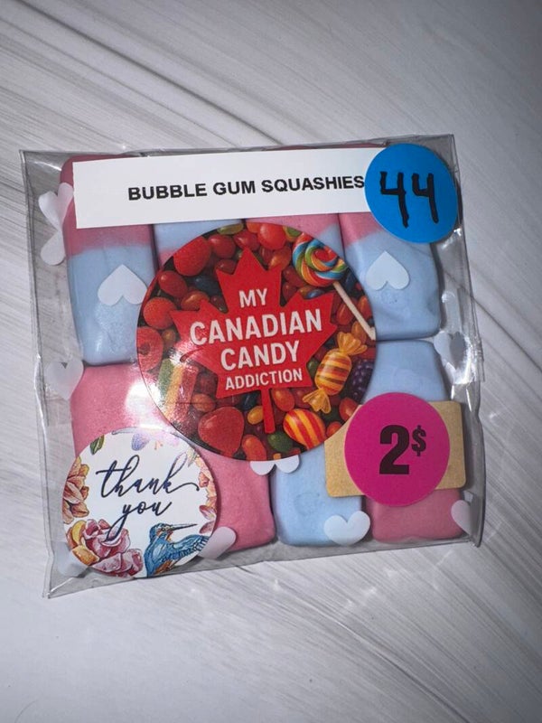 Bubble gum squashies