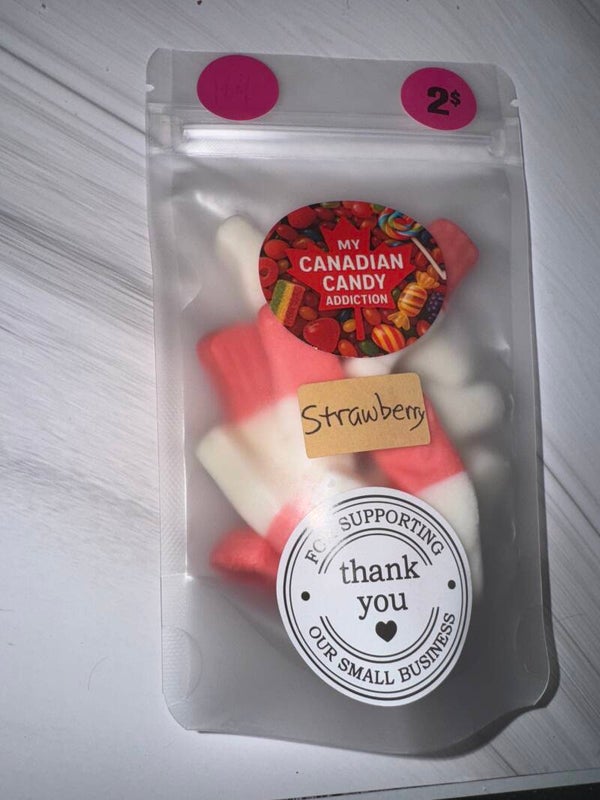 Strawberry foam bottles