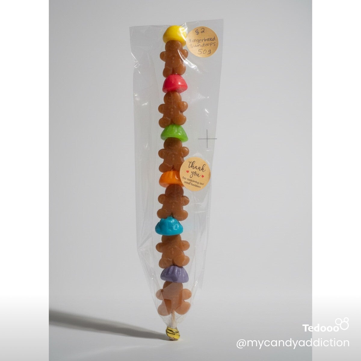 Large lollipop gingerbread and gumdrop