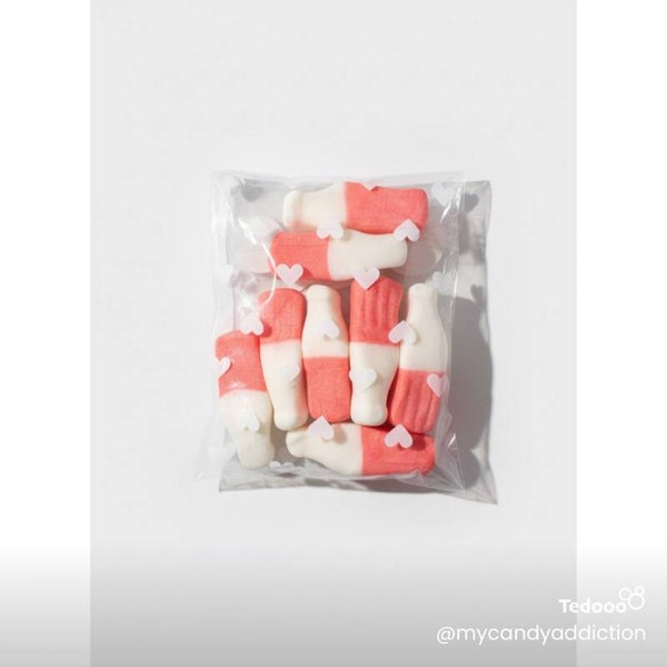 Strawberry milkshake foam bottles