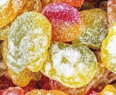 Fruity lemon mini skulls. (HALAL)