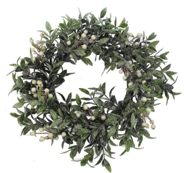 Kerstkrans witte bes