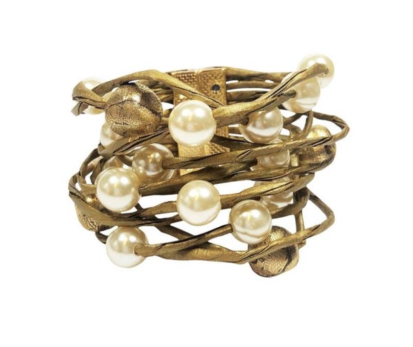 Marilia Capisani, Armband recycled papier en parels