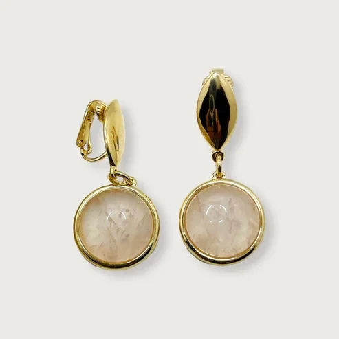 Whisper Clip Earring - Rose Quartz