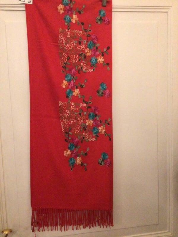 Shawl rood cashmere