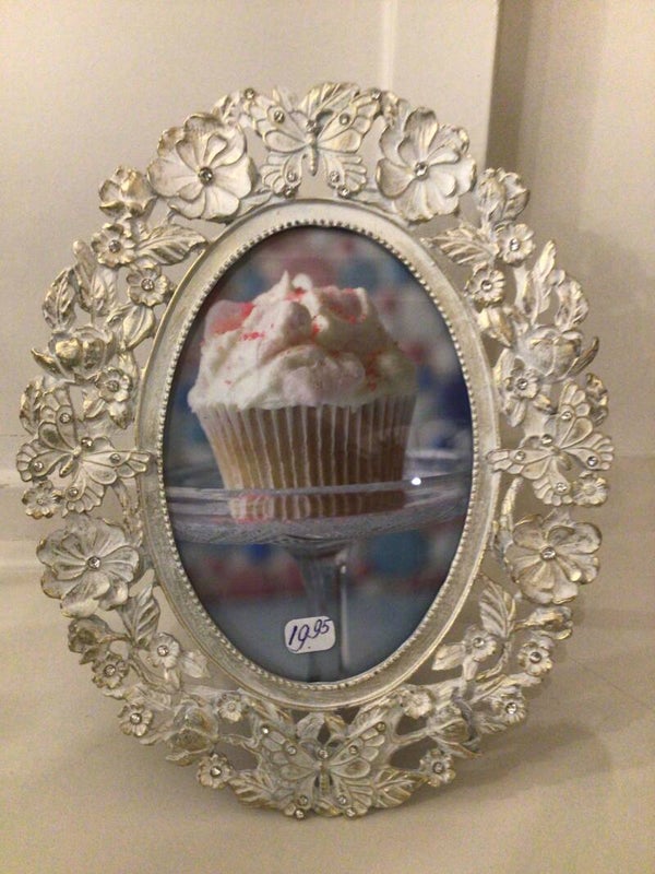 Fotolijst crème ovaal