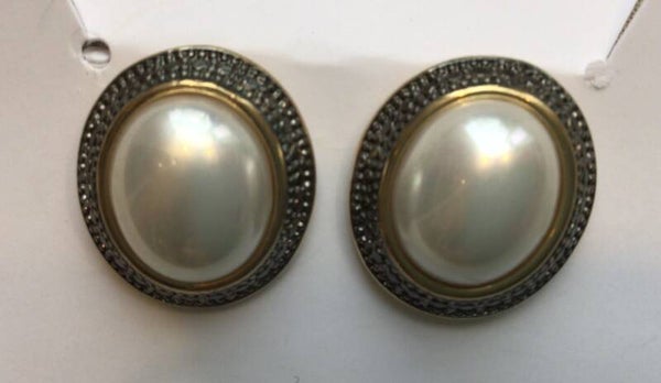 Oorbellen Rio Design steker Rodium ovaal