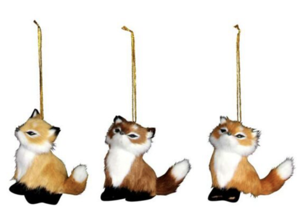Nepbonten decoratie vosjes