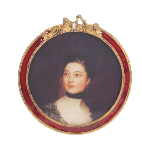 Fotolijstje rond Rood (Ø9cm) Ø10cm