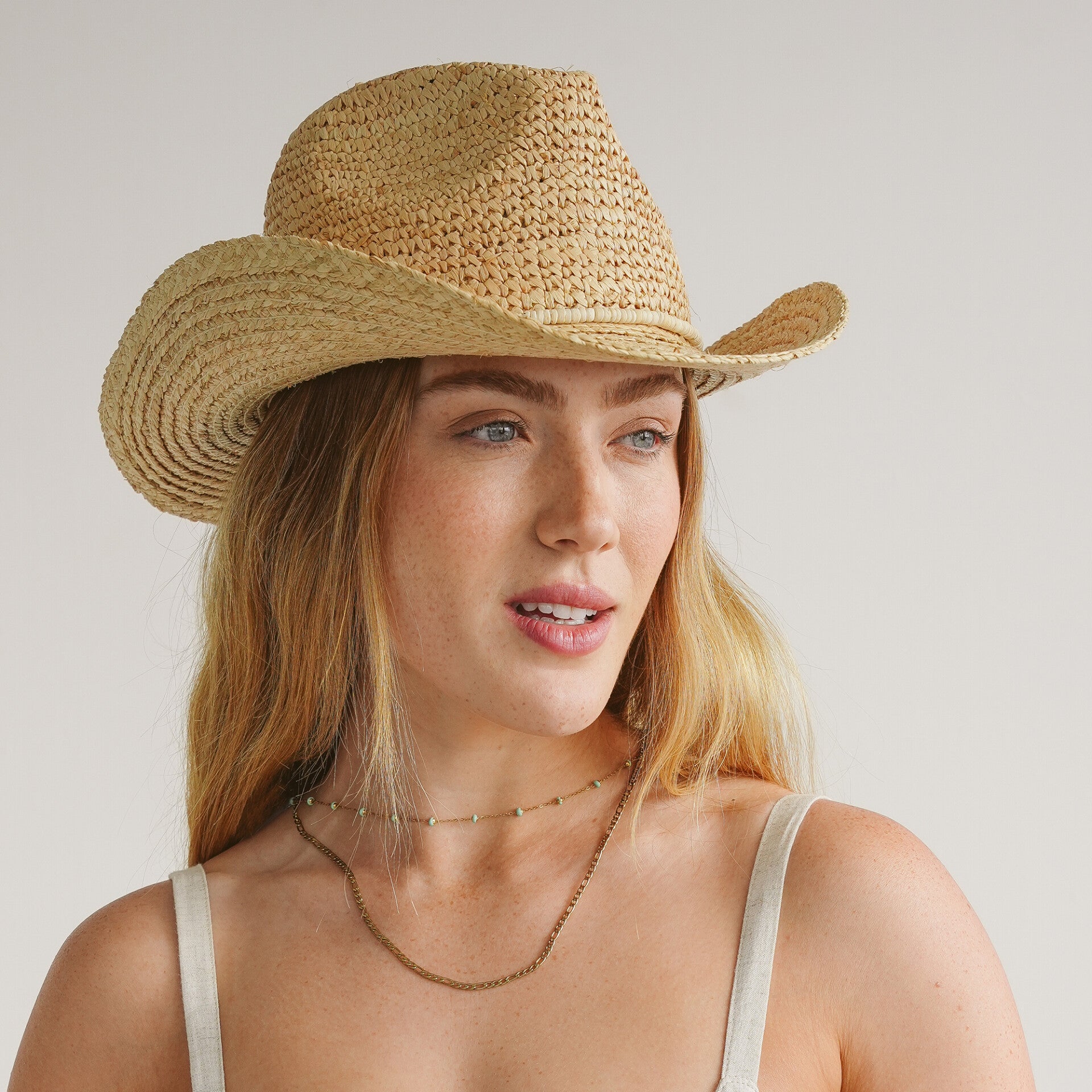 House of Ord hoed - Palmera Raffia Cowboy- Natural- 58 cm