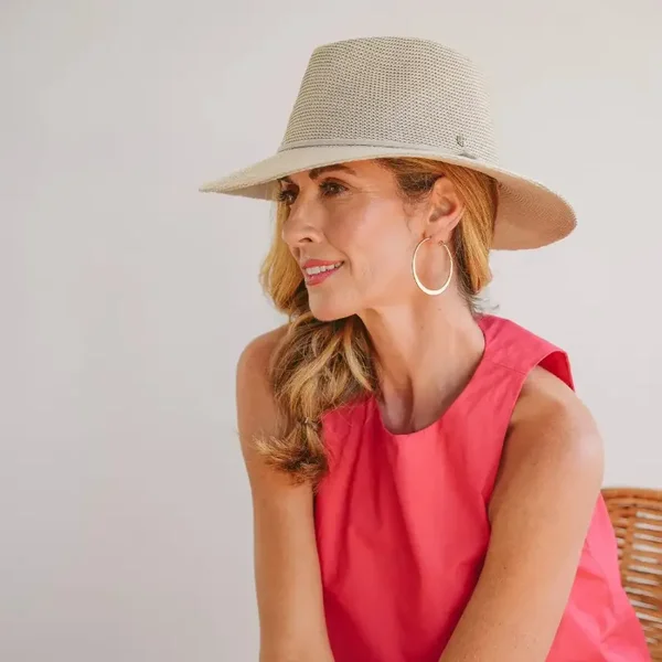 House of Ord hoed - Gilly Hat Mixed Camel - 58 cm