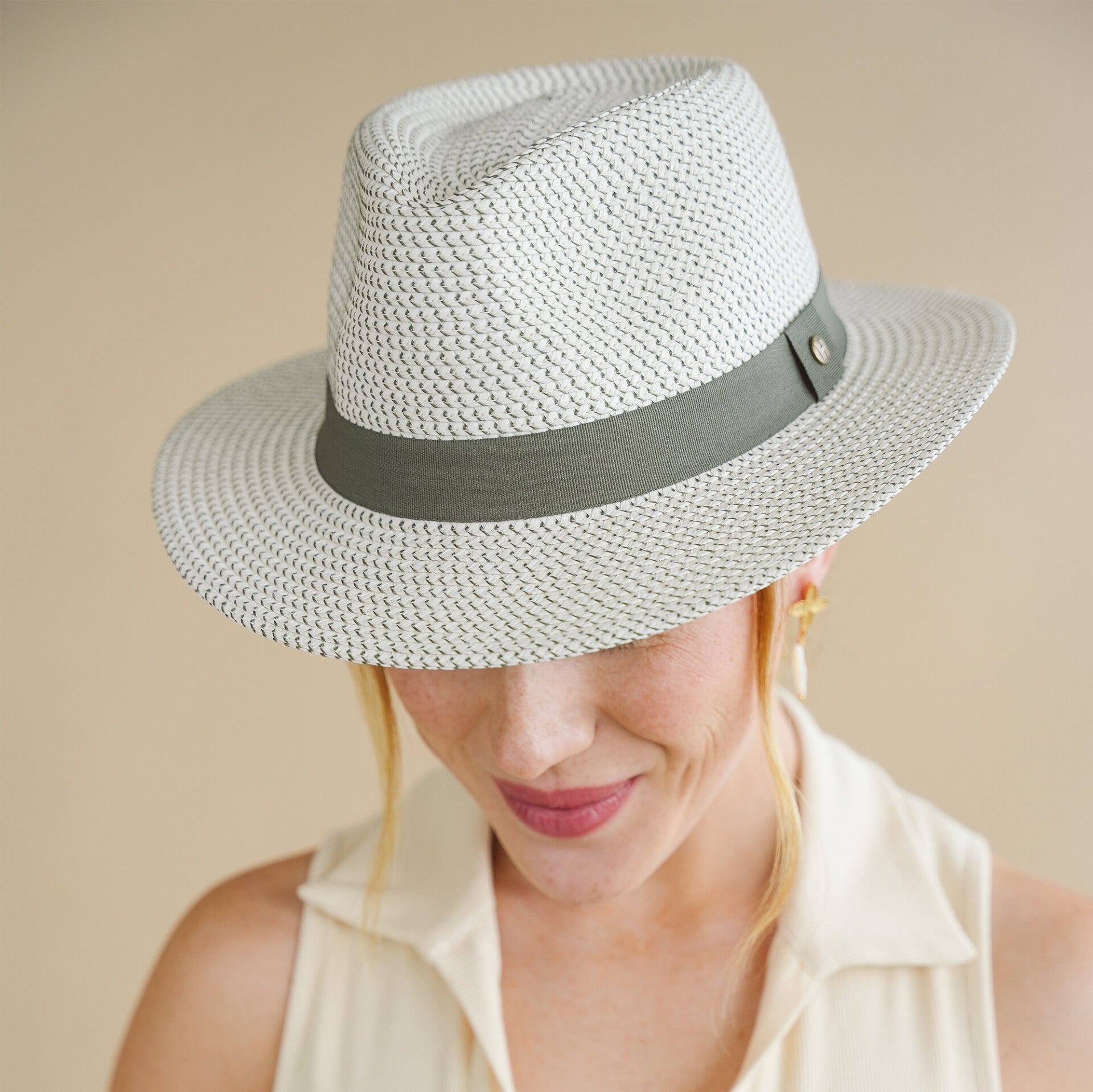 House of Ord hoed - Lionel - Olive/White- 58 cm