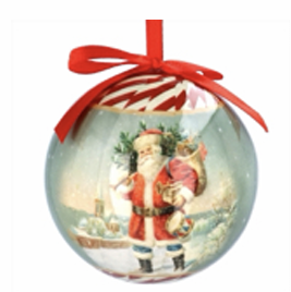 Kerstbal met kerstman - Gisela Graham