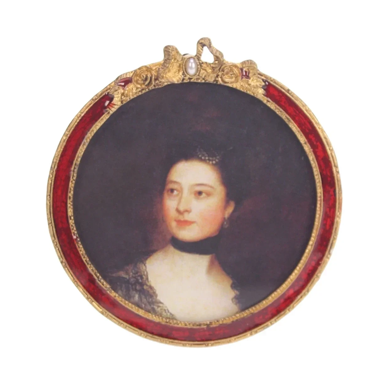 Fotolijstje rond Rood (Ø9cm) Ø10cm