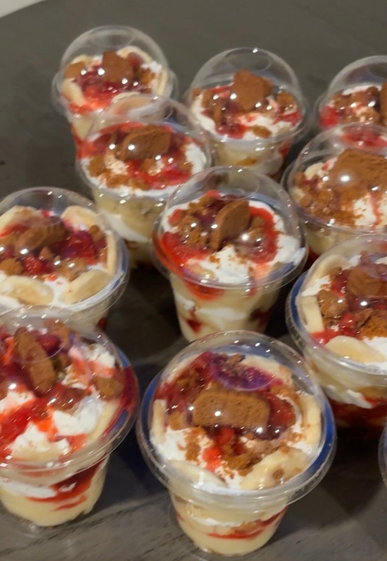 Strawberry banana pudding cups