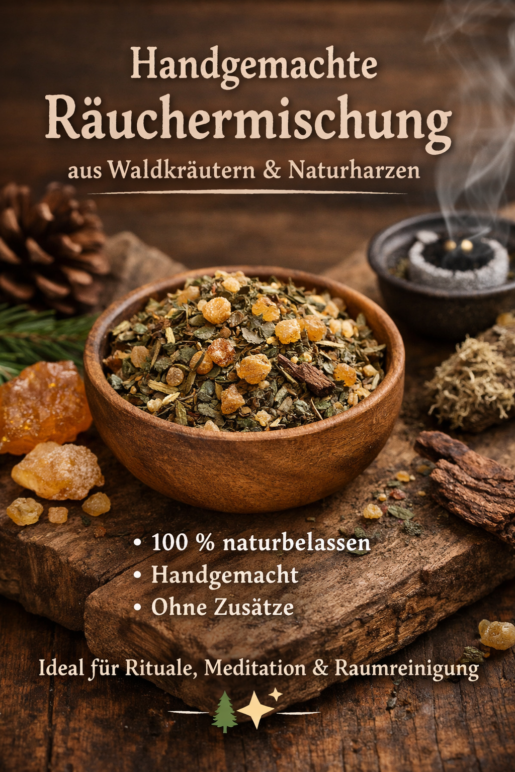 Räuchermischung aus Waldkräutern & Natur