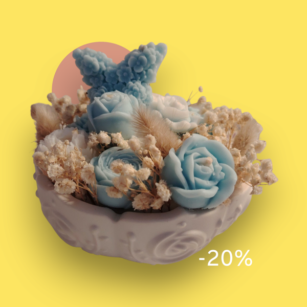 Coupelle bleu chèvrefeuille