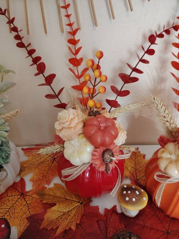 Bouquet citrouille rouge