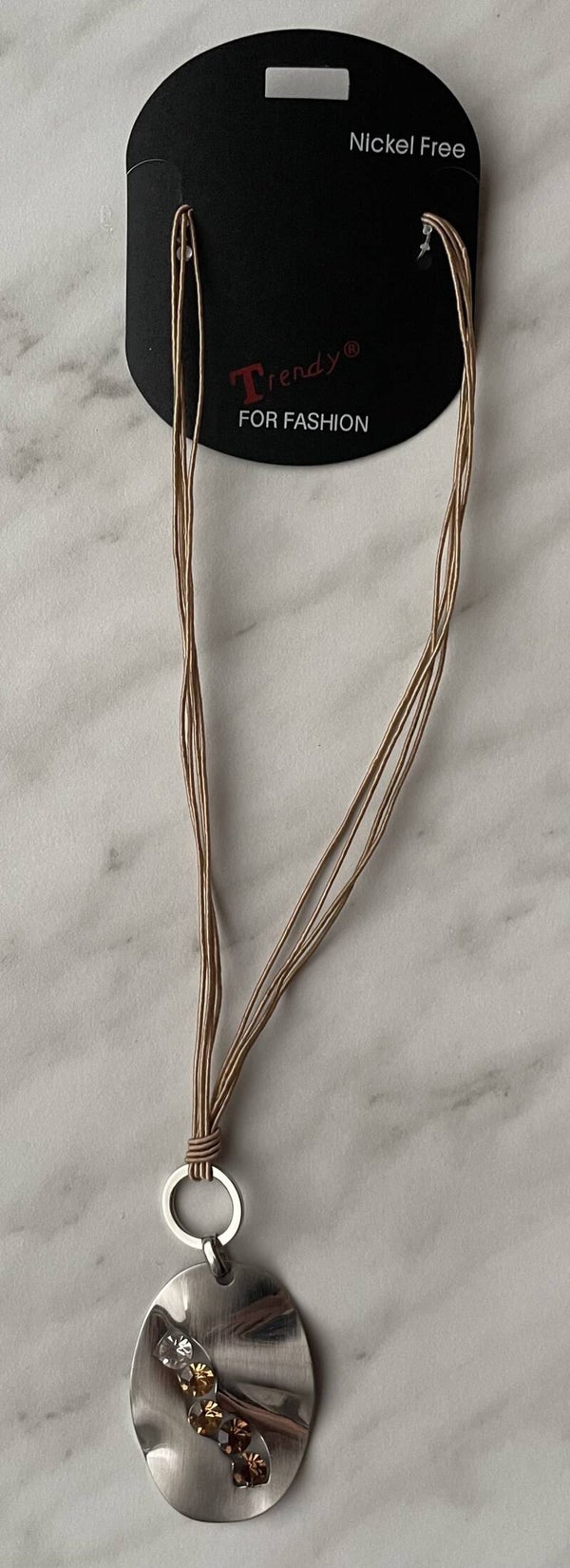 Ketting bruin/zilver