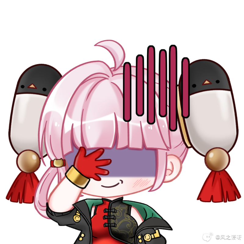 tof, tower of fantasy, cute, kawaii, emot, emoji static, chibi, liu huo