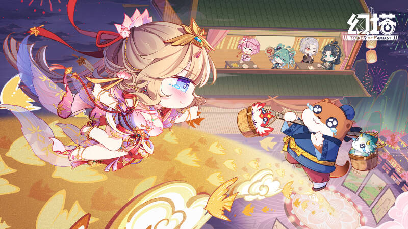 Fei Se, chibi, cute, kawaii, Tower of Fantasy, wallpaper HD, FHD, tof