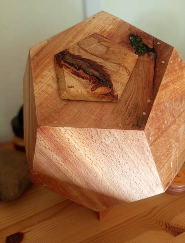 Houten urn, beuk, 3,2 liter