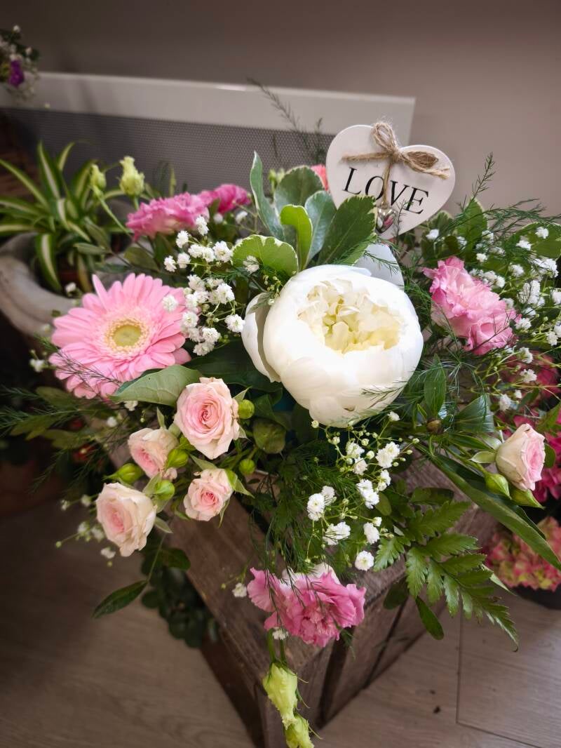 Composition  romantique fleurs