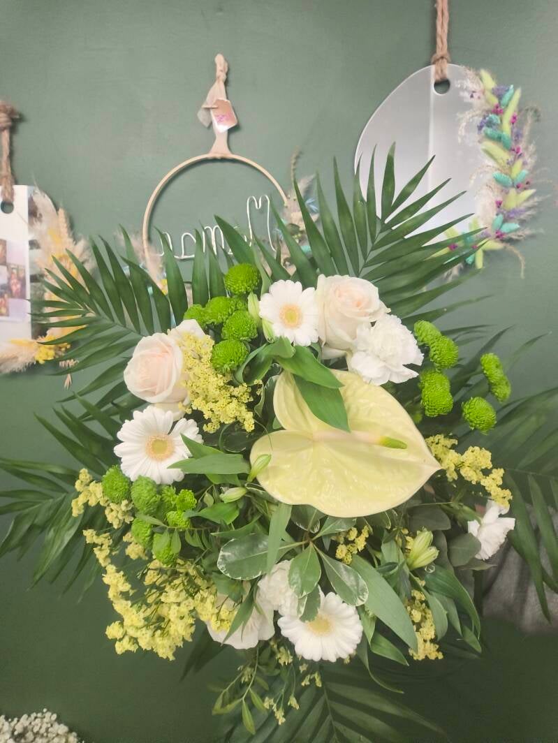 Bouquet rond blanc