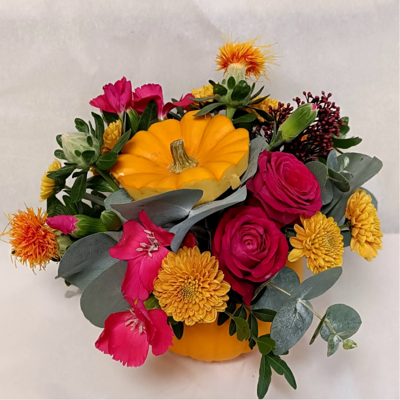 Citrouille fleurs halloween 