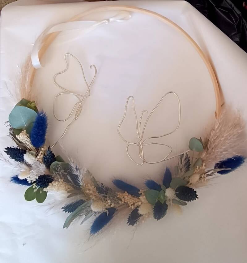 Couronne papillon bleu cadeau 