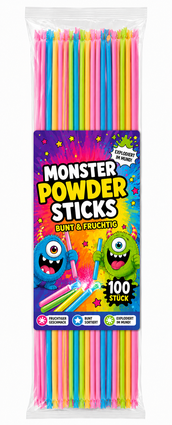 Bunte Pulversticks XL
