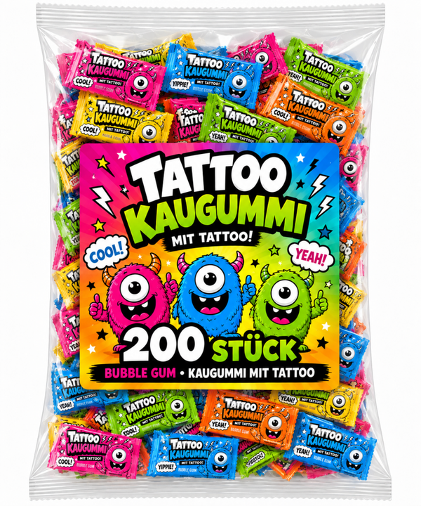 Tattoo Kaugummi Monster Mix